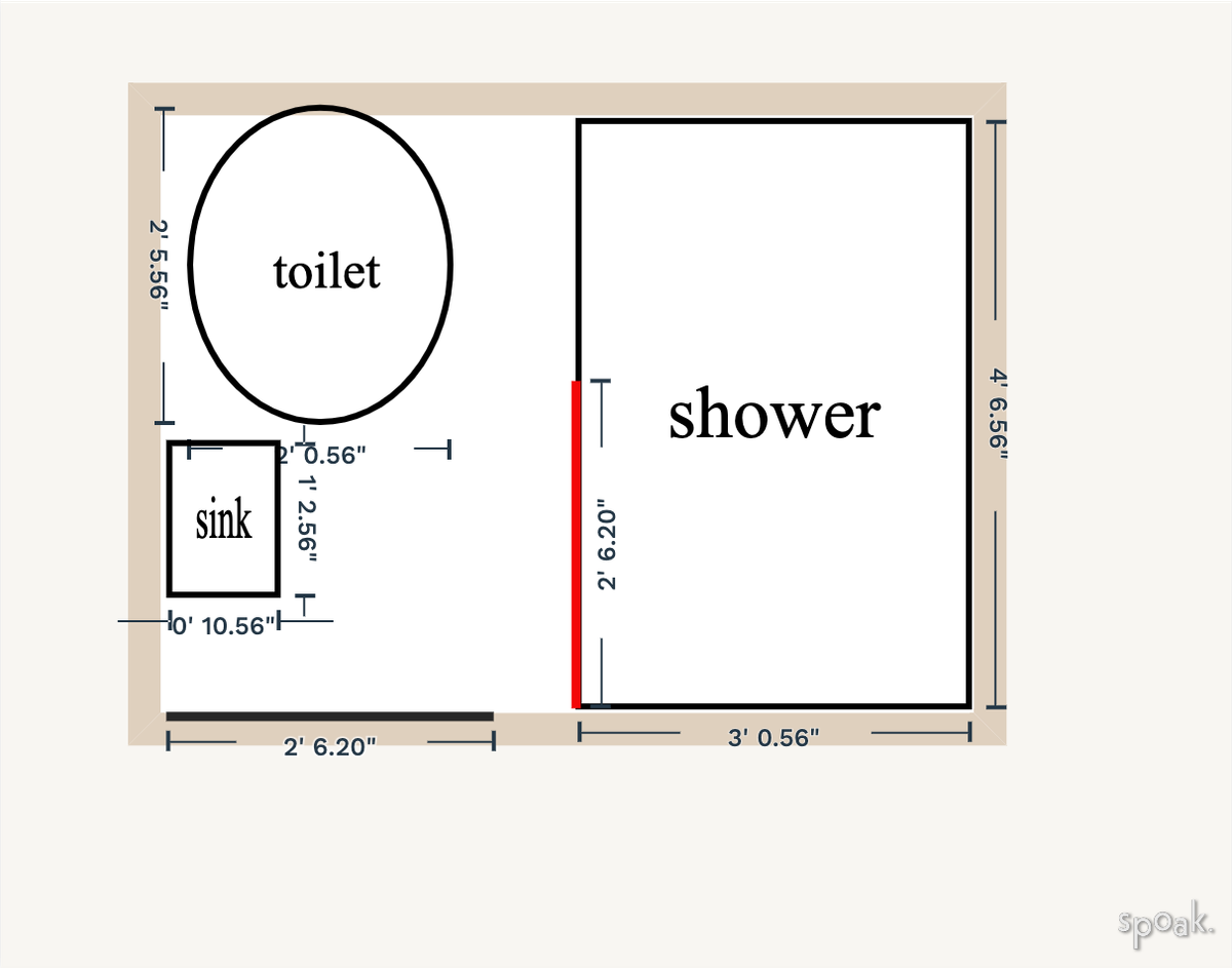 Small Bathroom Floor Plan designed by lex lazarewicz