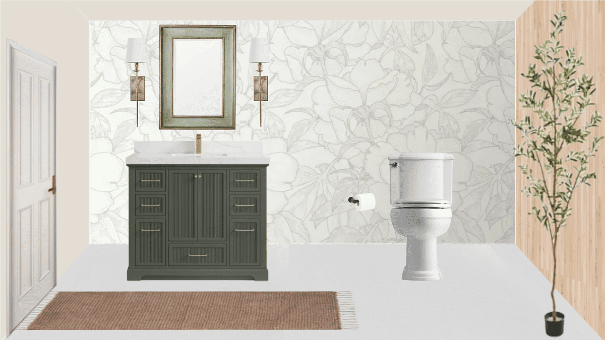 Half Bathroom designed by cassidy griffin