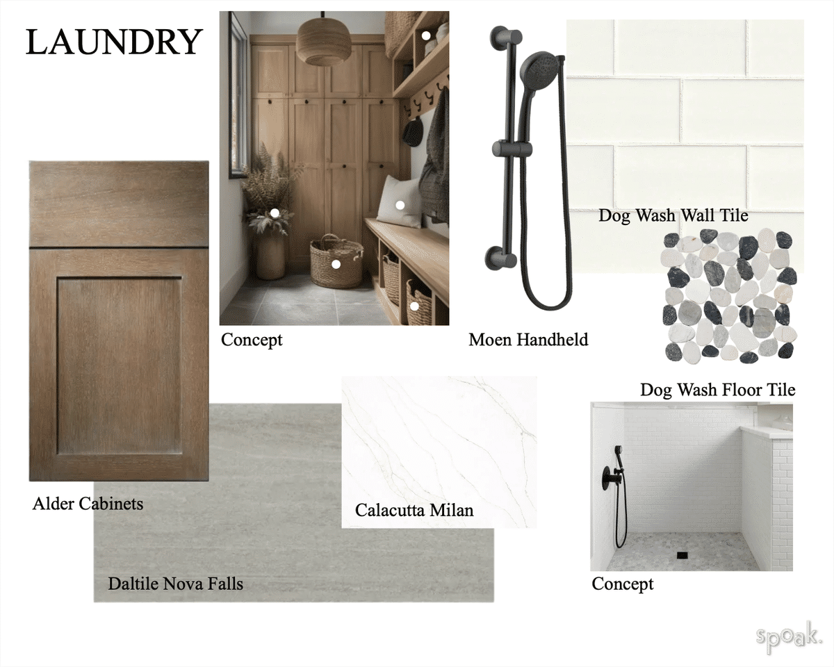 Laundry Room Mood Board designed by shannon callaghan