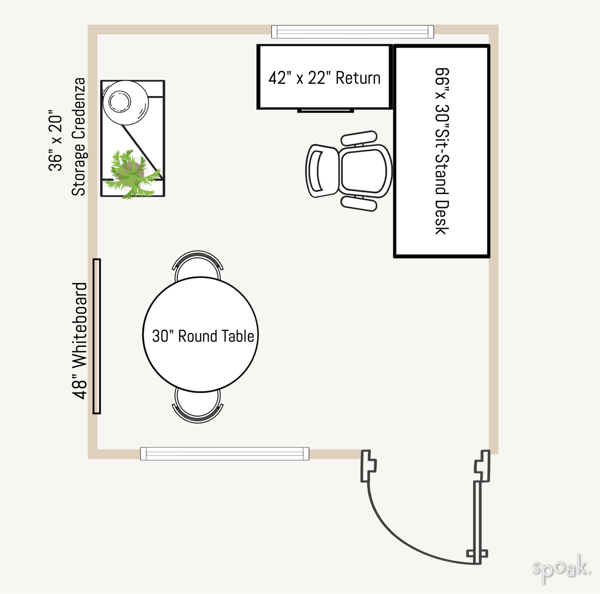 Office Floor Plan designed by Kate Lynn Nemett