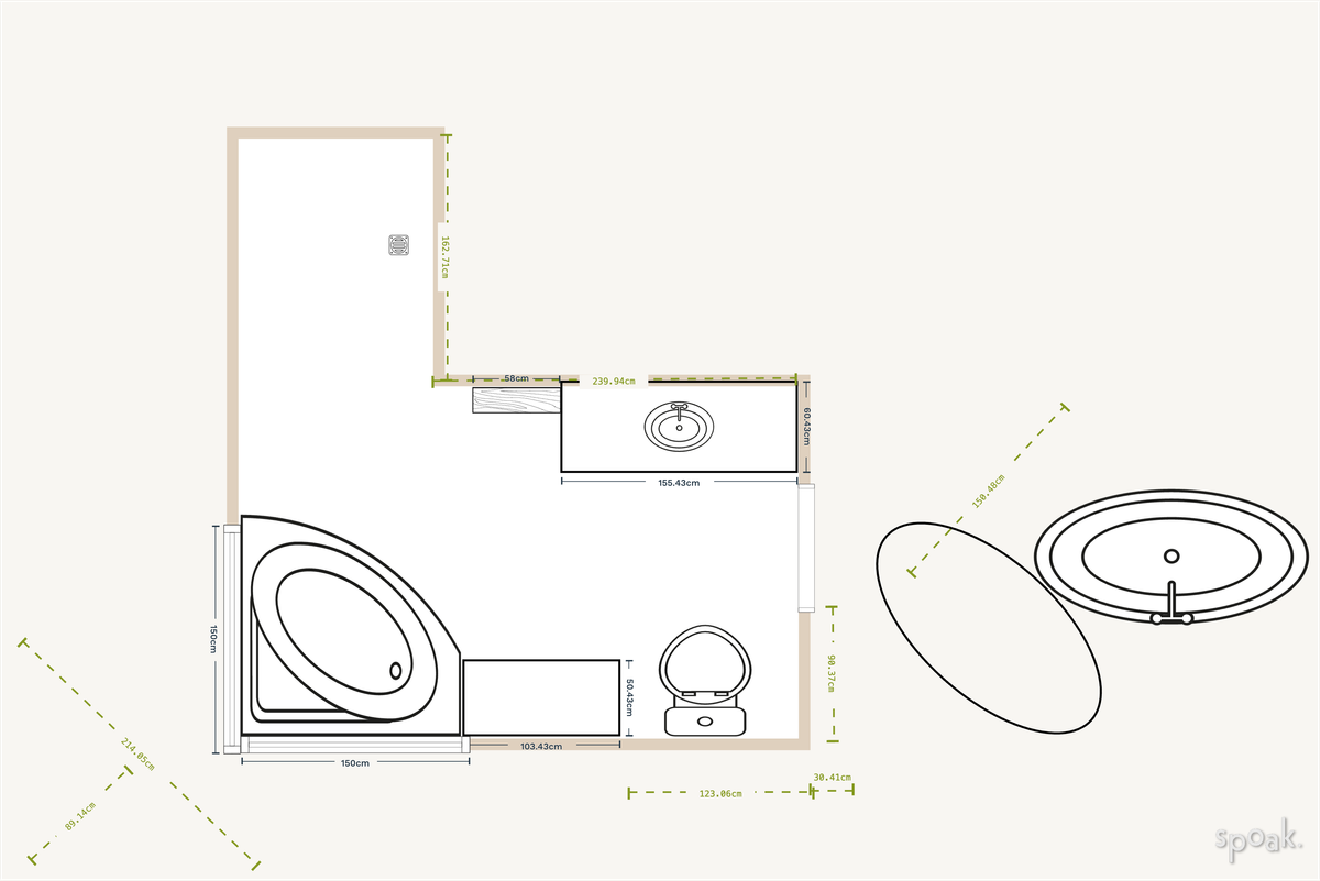 Bathroom Layout designed by Deirdre Johnson