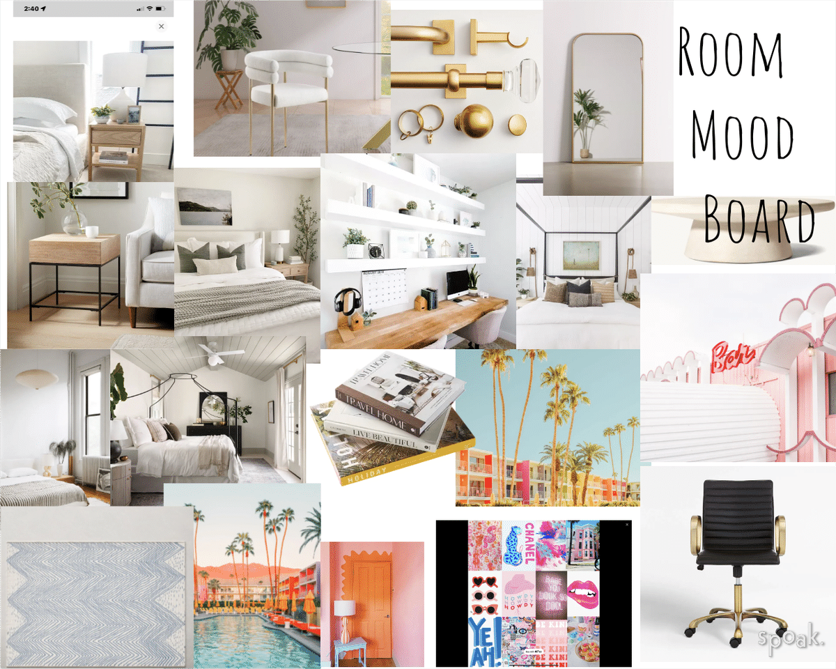 Bedroom Mood Board designed by Regan Mann