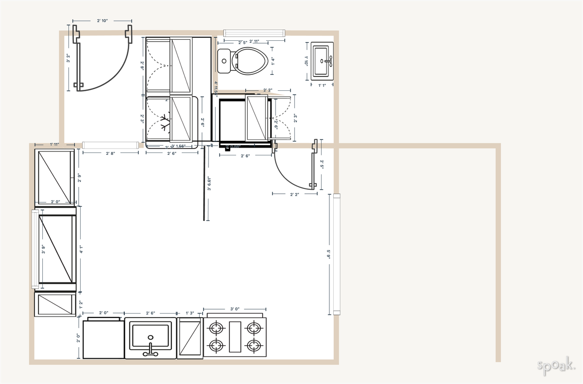 Kitchen Layout designed by Abigail Merlis