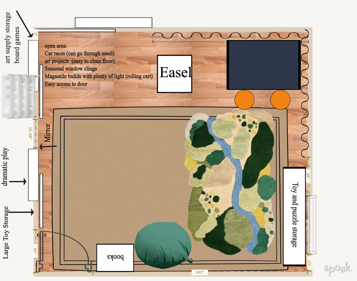 Play Room Plan designed by Stephanie Allison