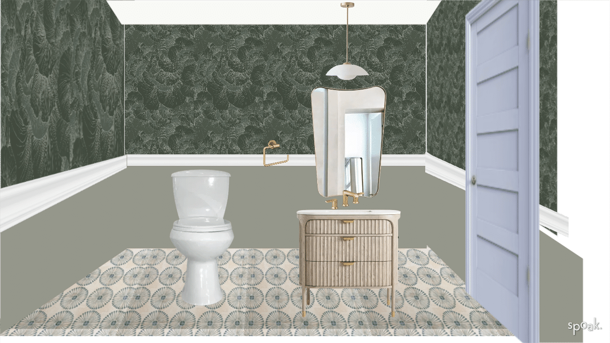 Half Bathroom designed by Elevated by Elise LLC
