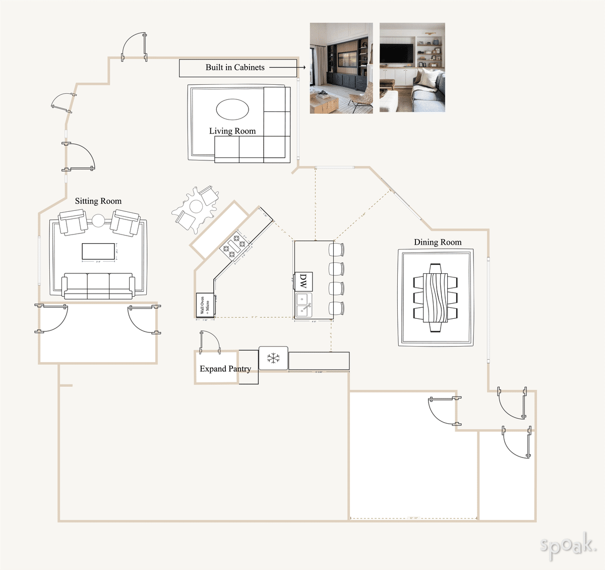 Rectangle Kitchen Plan designed by Katie Wilson