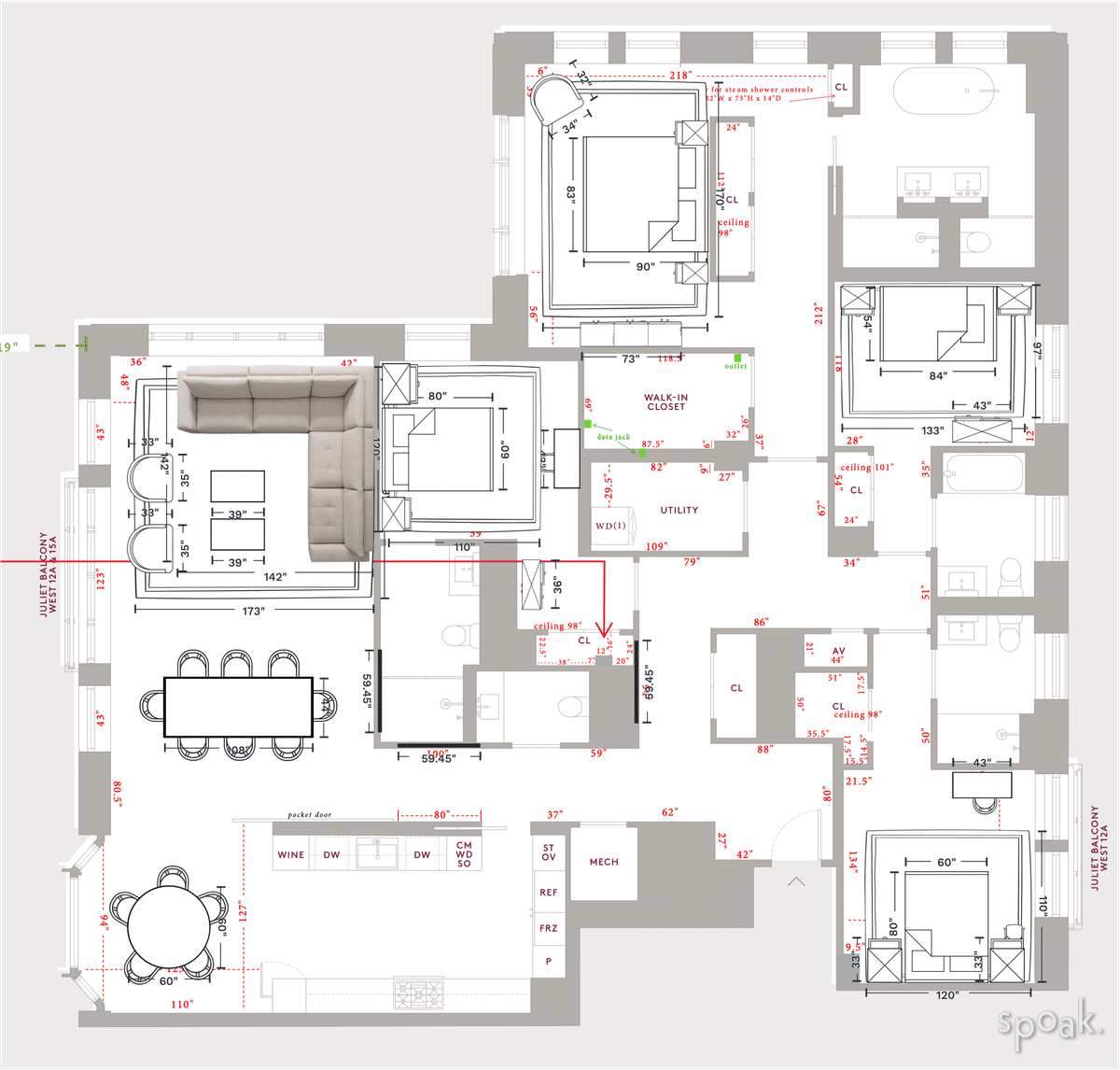 Apartment Plan designed by Christian Potter