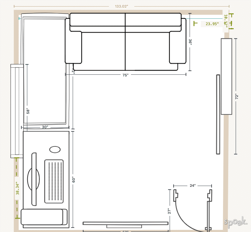 Game Room Plan designed by Erin Bennett