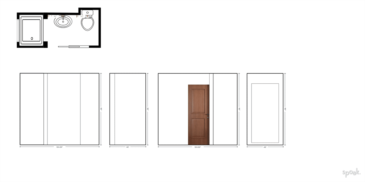 Bathroom Floor Plan designed by Cecelia Crimmins