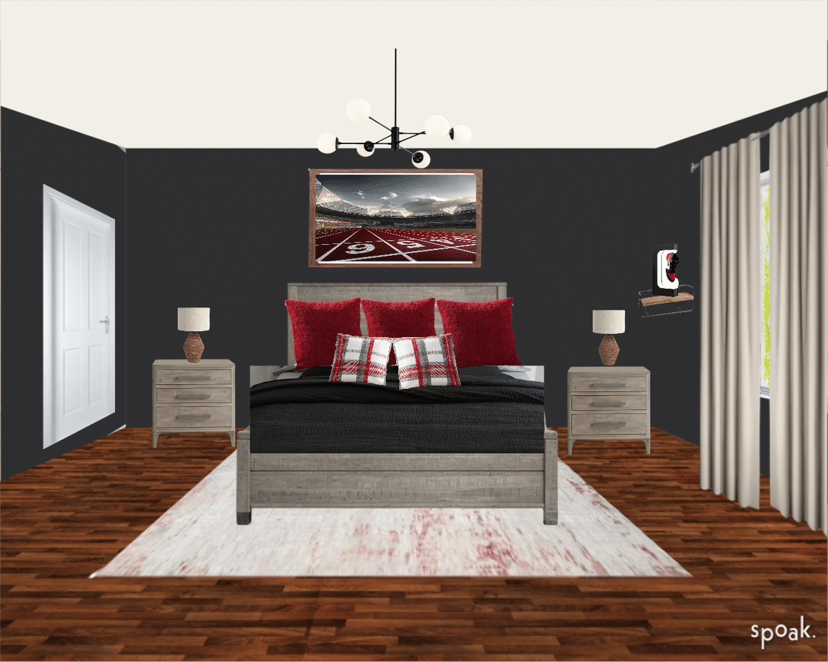 Bedroom designed by Kara Spurlock