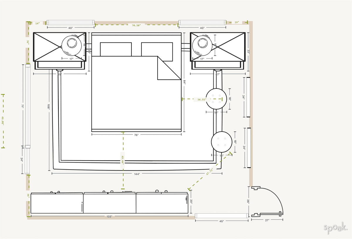 Guest Bedroom Plan designed by Michelle Rosenhouse