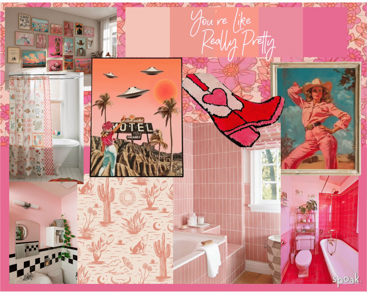 Bathroom Mood Board designed by Katherine Dillon