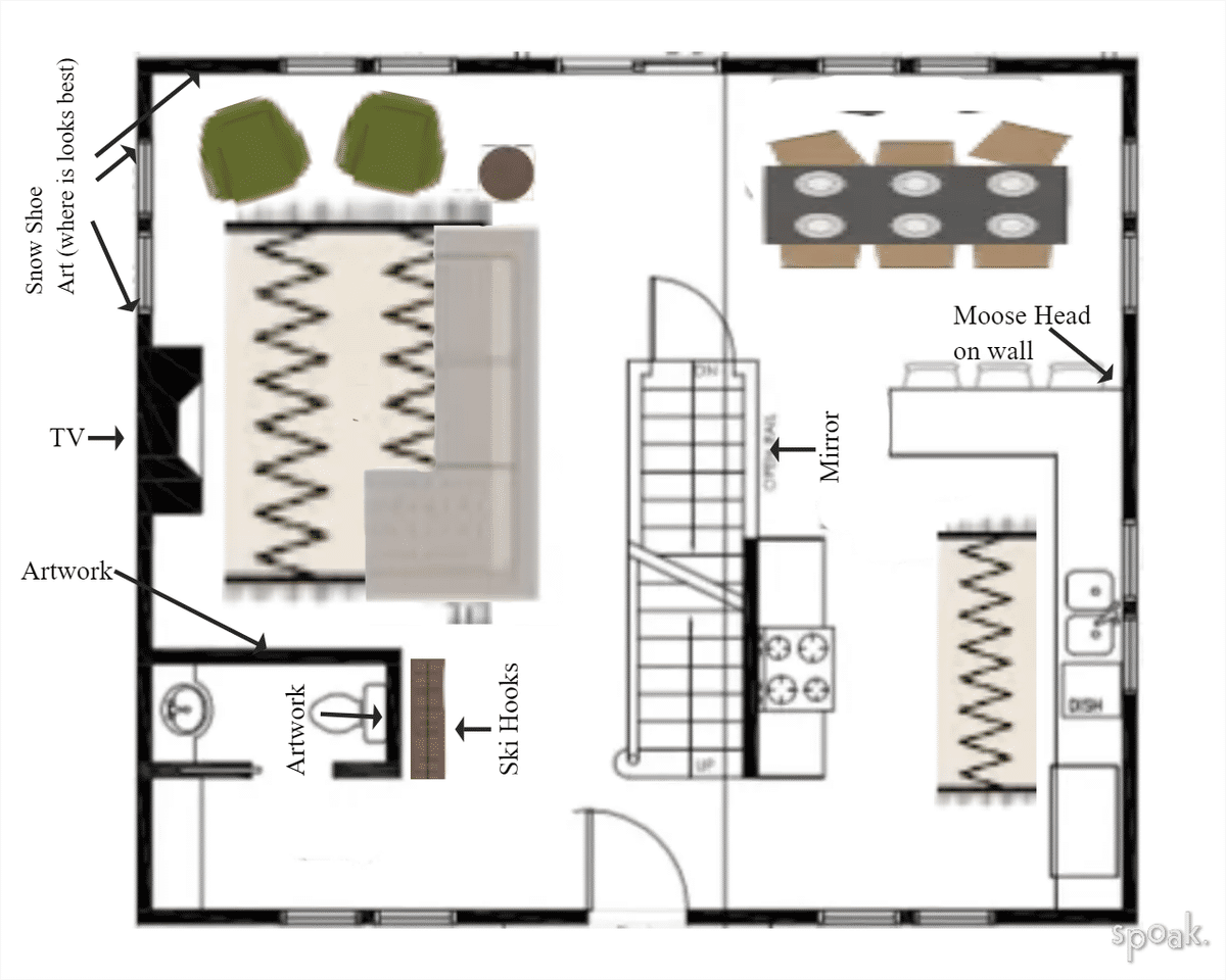 Main Floor Floor Plan designed by Channing Nichols