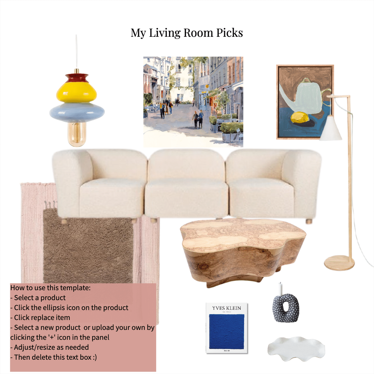 Living Room Mood Board designed by Autumn Janesky