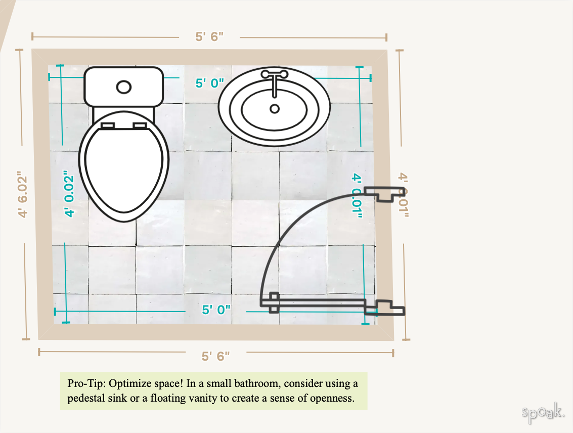 Bathroom Layout designed by Allison Keach