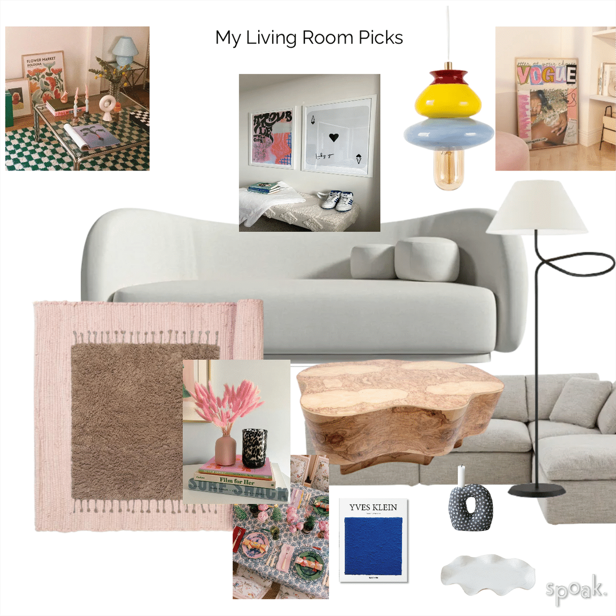 Living Room Mood Board designed by Gavriella Shotorbani