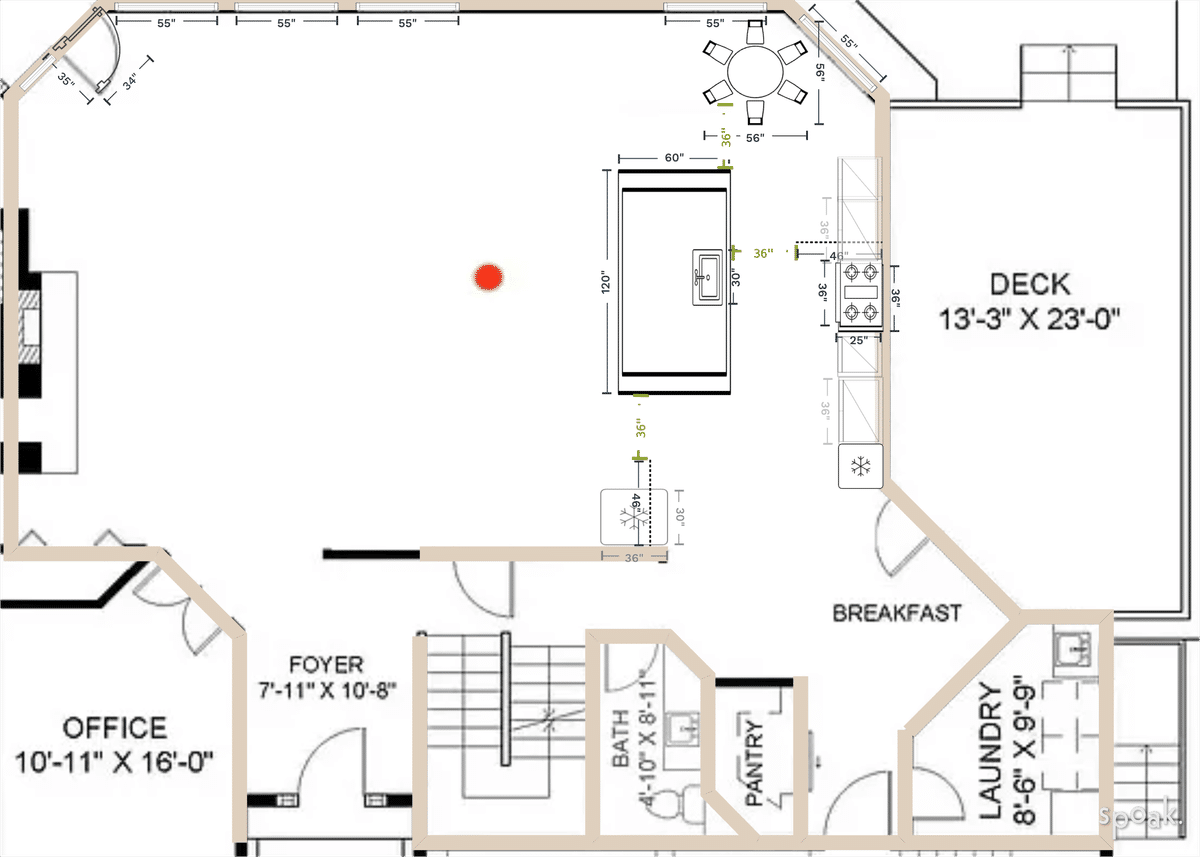 Kitchen Plan designed by Laura Fenstad