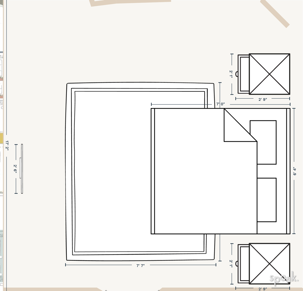 Bedroom Layout designed by Hayley Haas