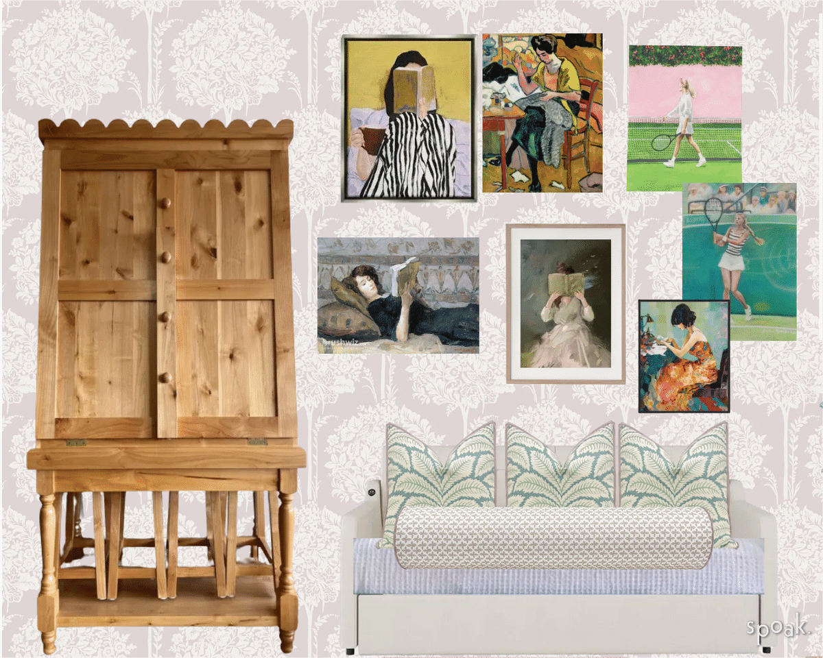 Guest Bedroom Mood Board designed by Molly Bowen