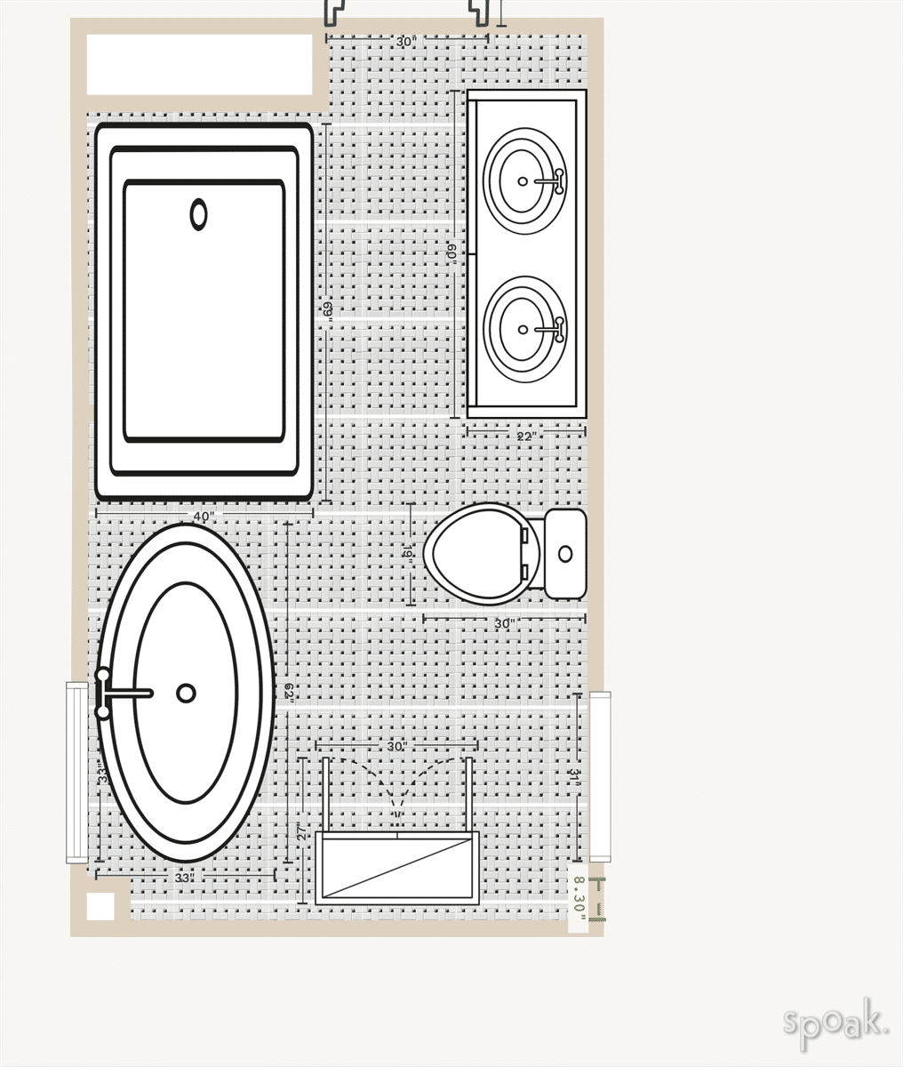 Bathroom Plan designed by Chelsea Dickson