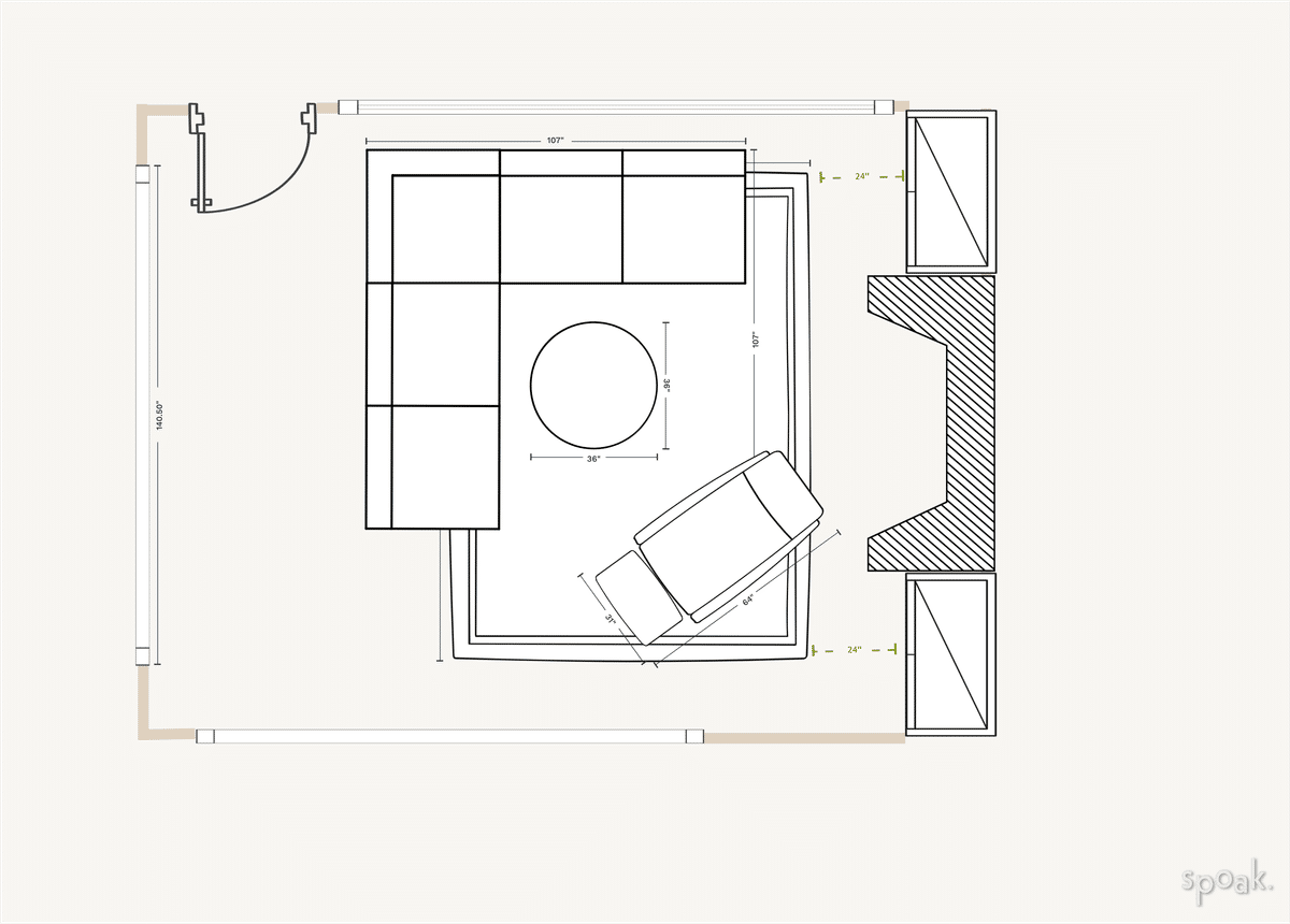 Kitchen Layout designed by Ashley Wells