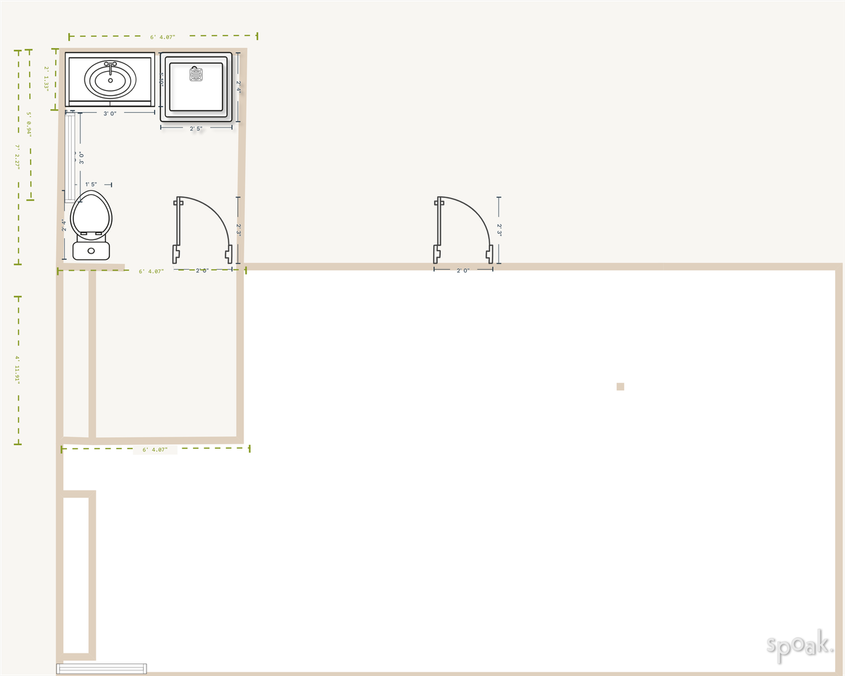Bathroom Plan designed by Rebecca Russell