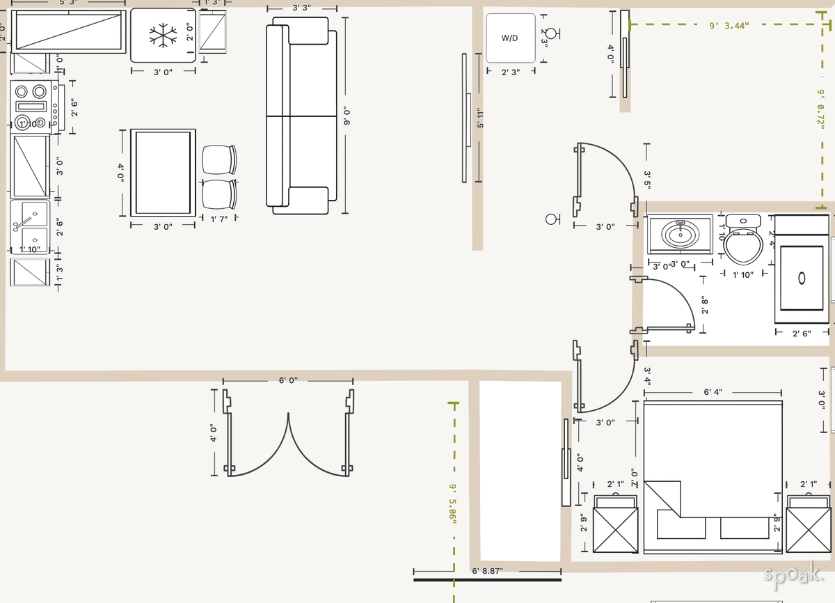 Kitchen Plan designed by Kimiyo Heider