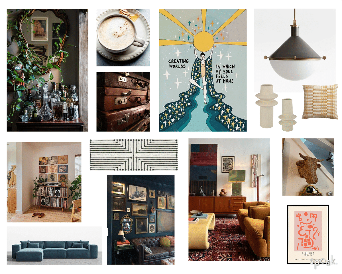 Family Room Mood Board designed by Melanie Warren