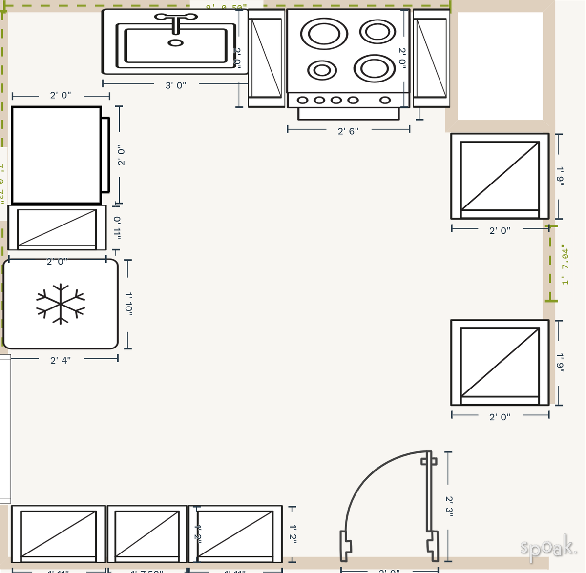 Kitchen Plan designed by Brittny Bright