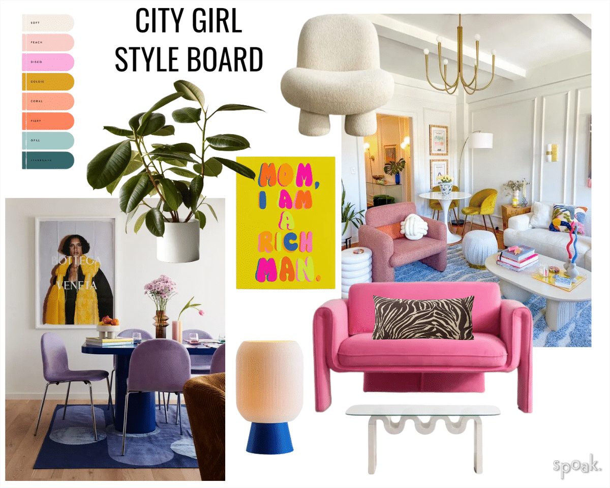 city girl style board designed by Kelly Calley