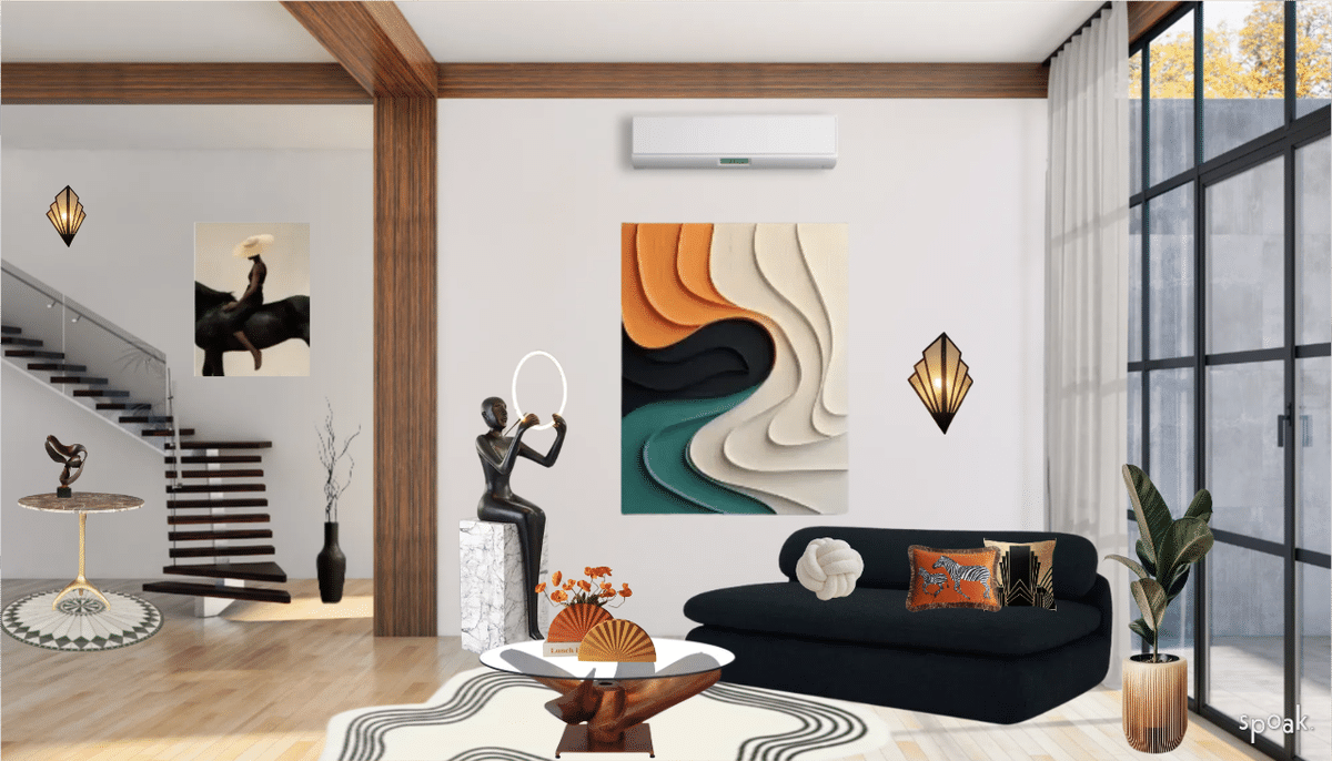 Living Room Art Deco designed by Jenn Tompkins