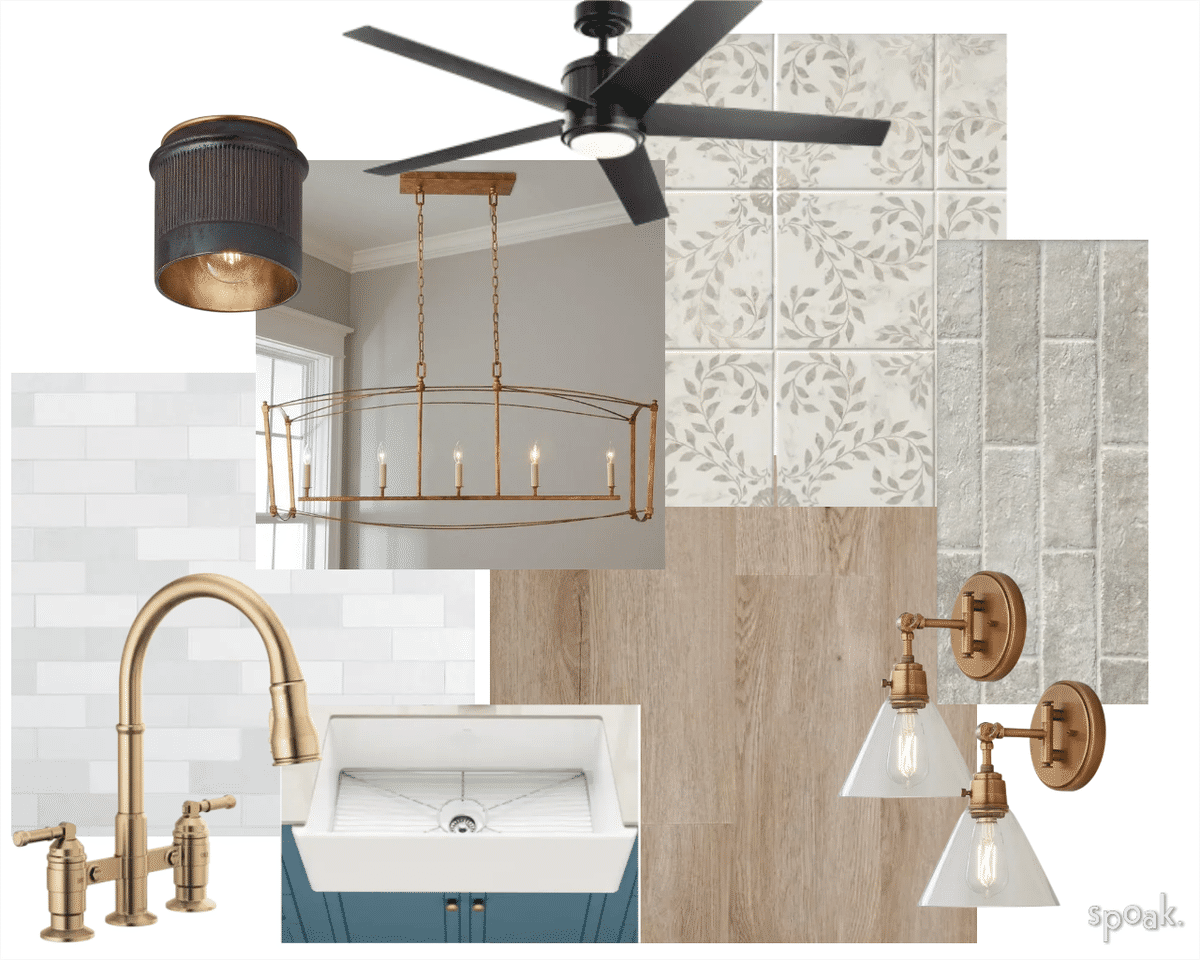 Kitchen + Living Room Mood Board designed by Jenni Winter