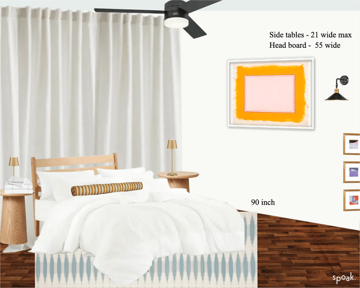 Colorful Bedroom - Bed View designed by Emily Wilson