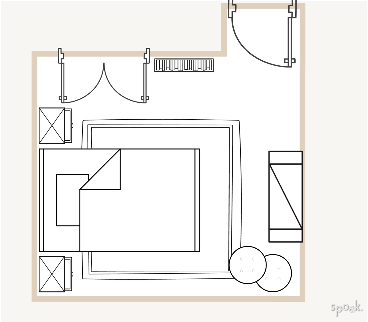 Bedroom Layout designed by Chandler Beasley