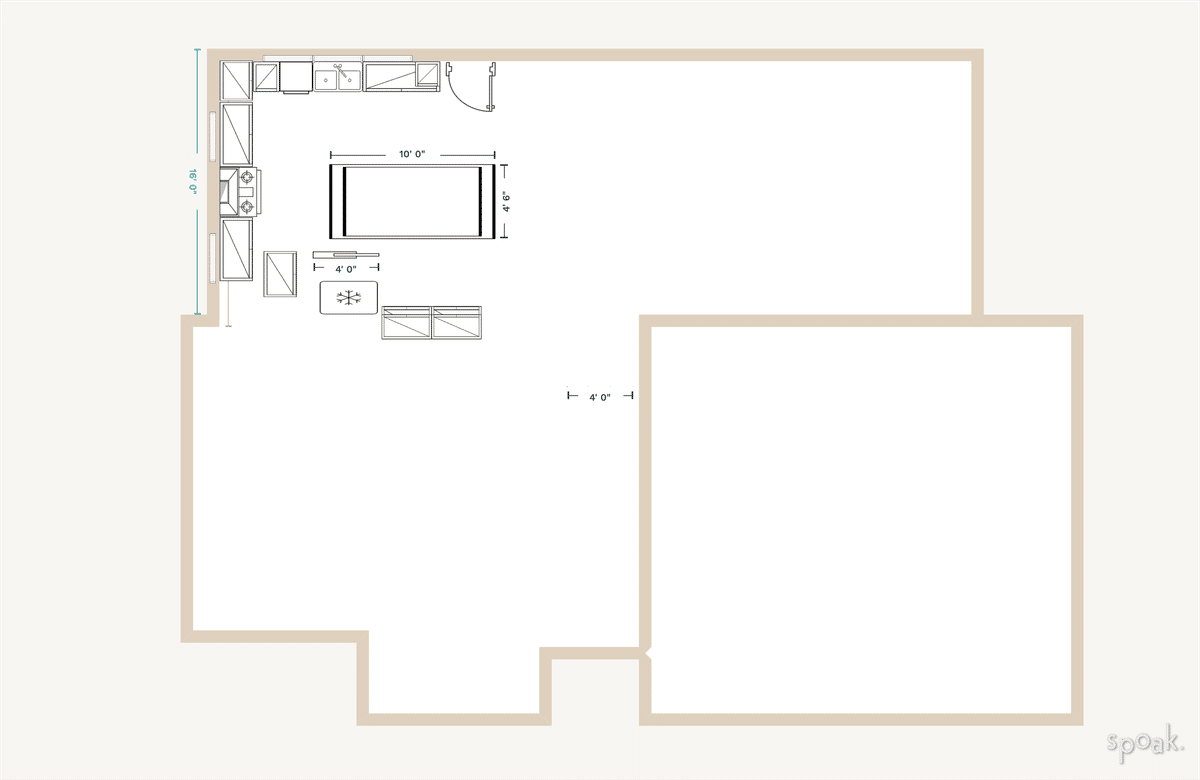 Kitchen Floor Plan designed by Haley Chorney