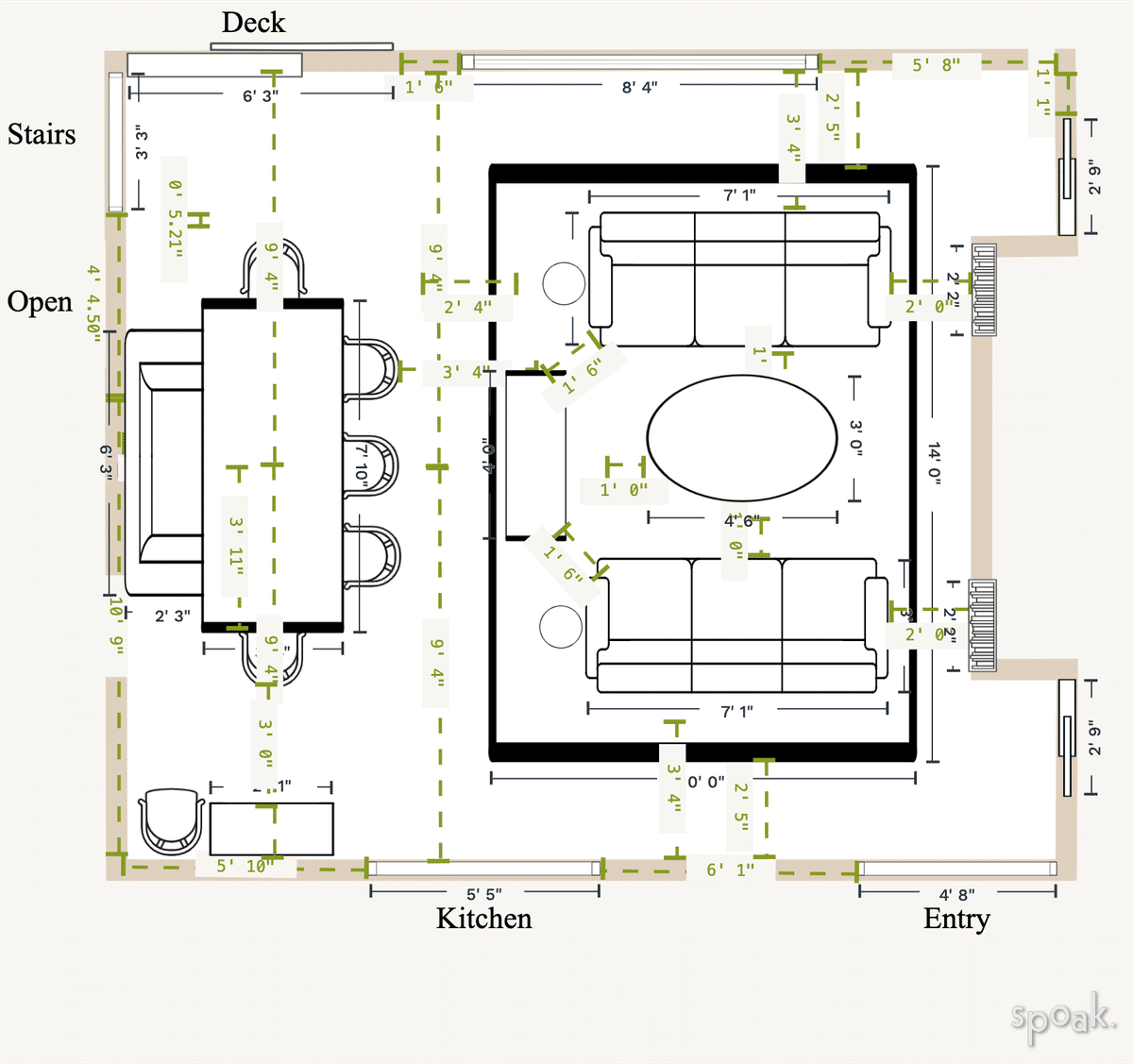 Great Room Plan designed by Averyl Yaco