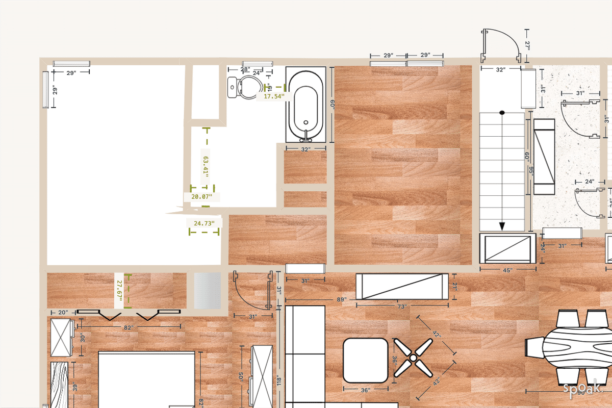 Bathroom Layout designed by Heather Quill