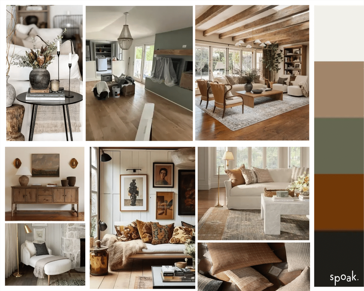 Alie's Living + Dining Room Mood Board designed by Kate Seymour