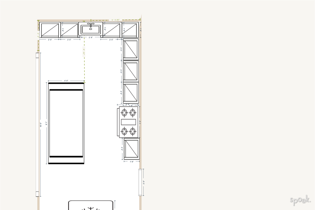 Large Kitchen Plan designed by Hilary Howard