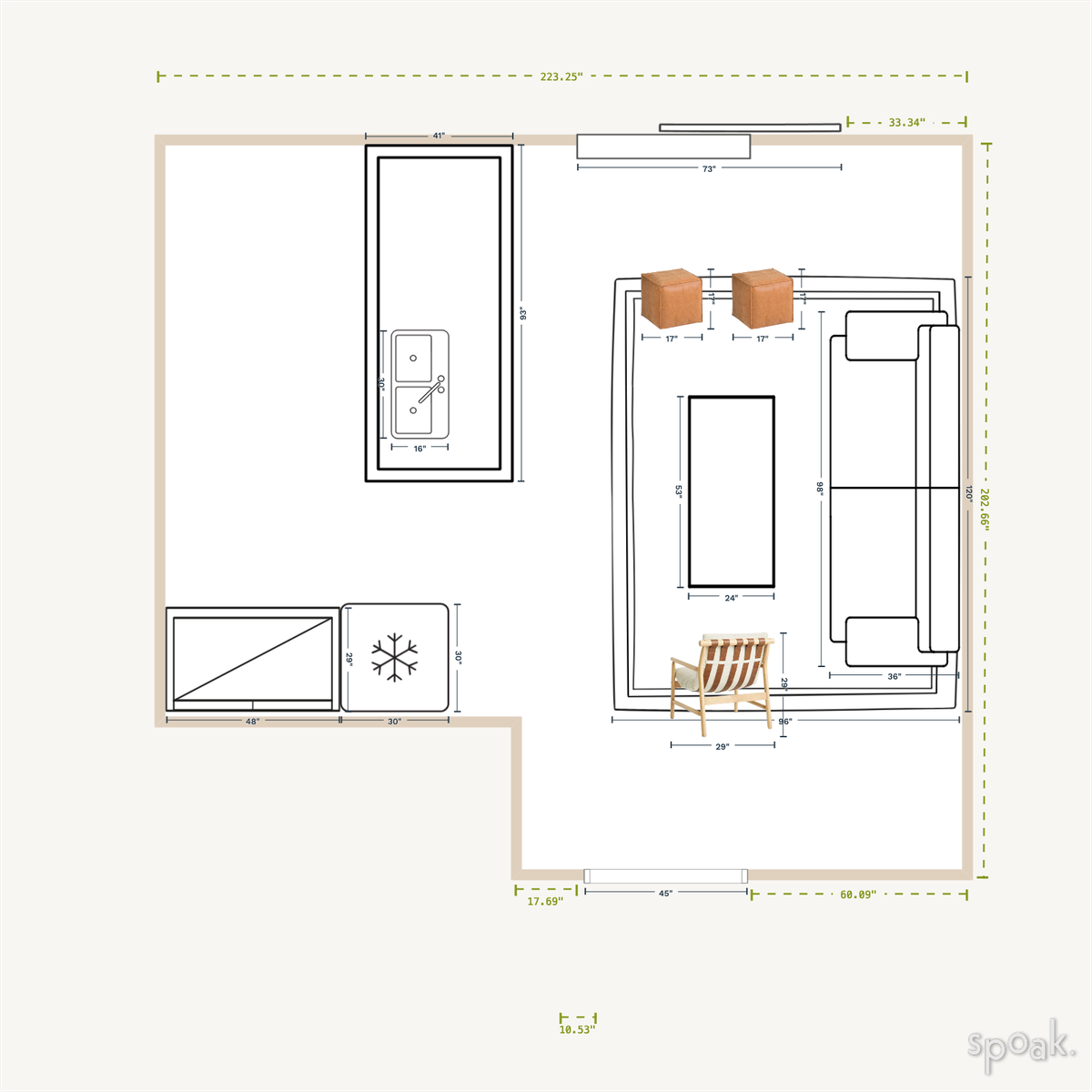 Kitchen Layout designed by Rosamaria Belisario