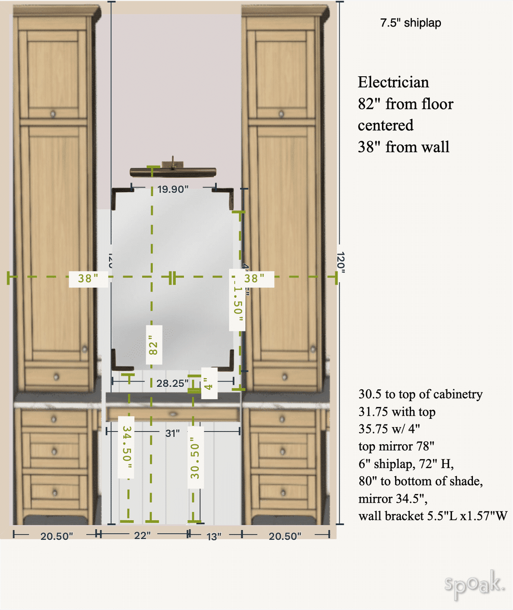 Bathroom Floor Plan designed by Jaime Montecalvo