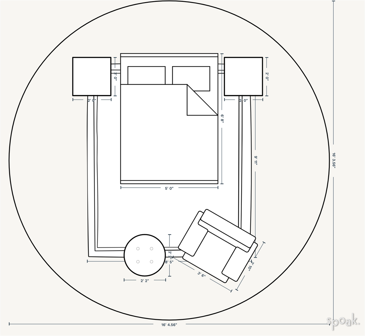 Primary Bedroom Layout designed by Emily Herron