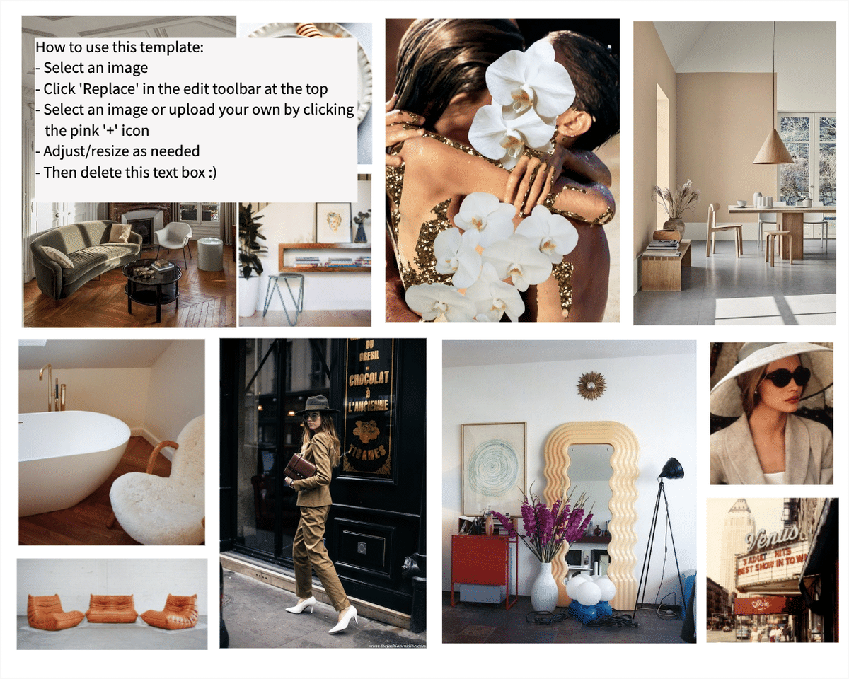 Living + Dining Room Mood Board designed by Michelle Speet