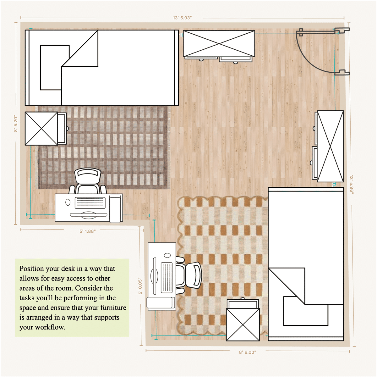 Medium Bedroom Plan designed by Becca Kessel