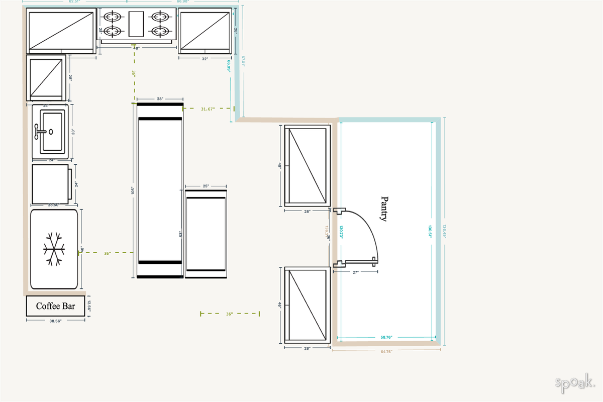 Kitchen Plan designed by Lauren Primuth