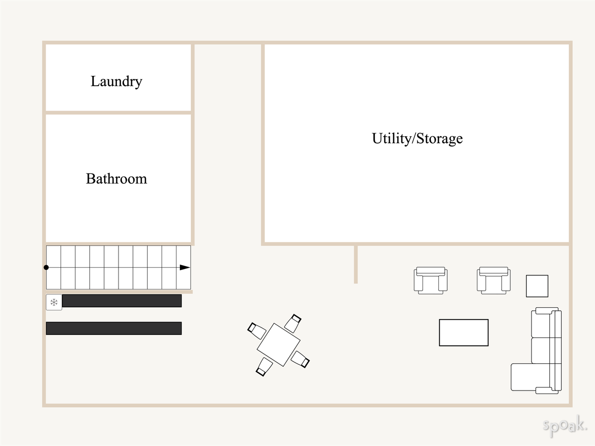 Square Kitchen Floor Plan designed by Blackbird House