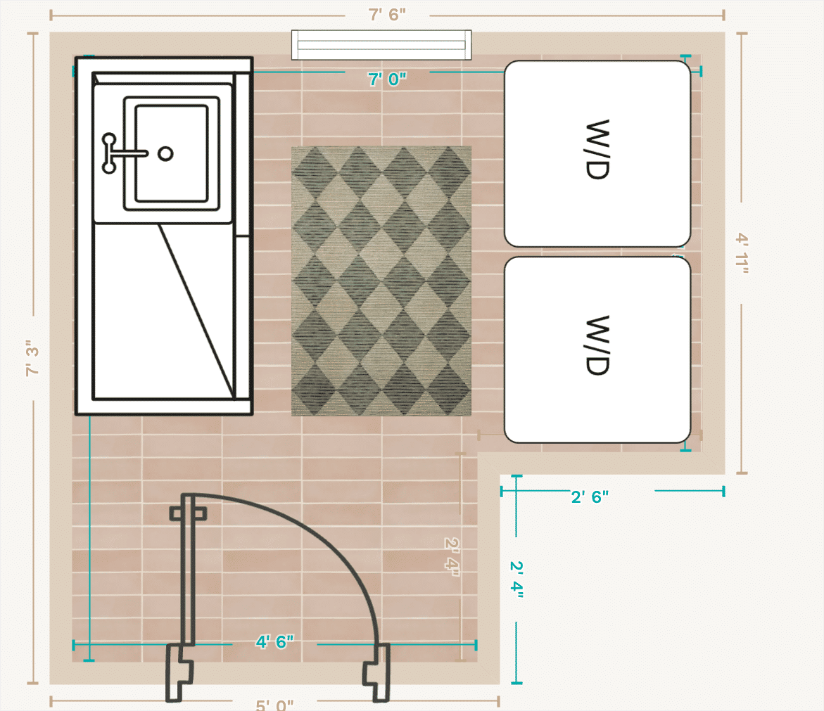 Laundry Room Plan designed by Molly Lennan