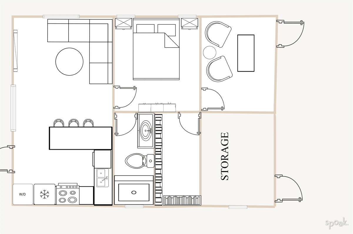 Multi Story Apartment Floor Plan designed by Jessica Arford