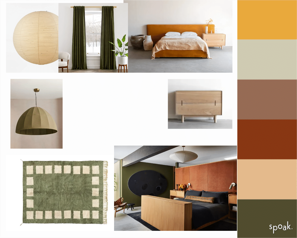 Primary Bedroom Mood Board designed by Sophia Hu