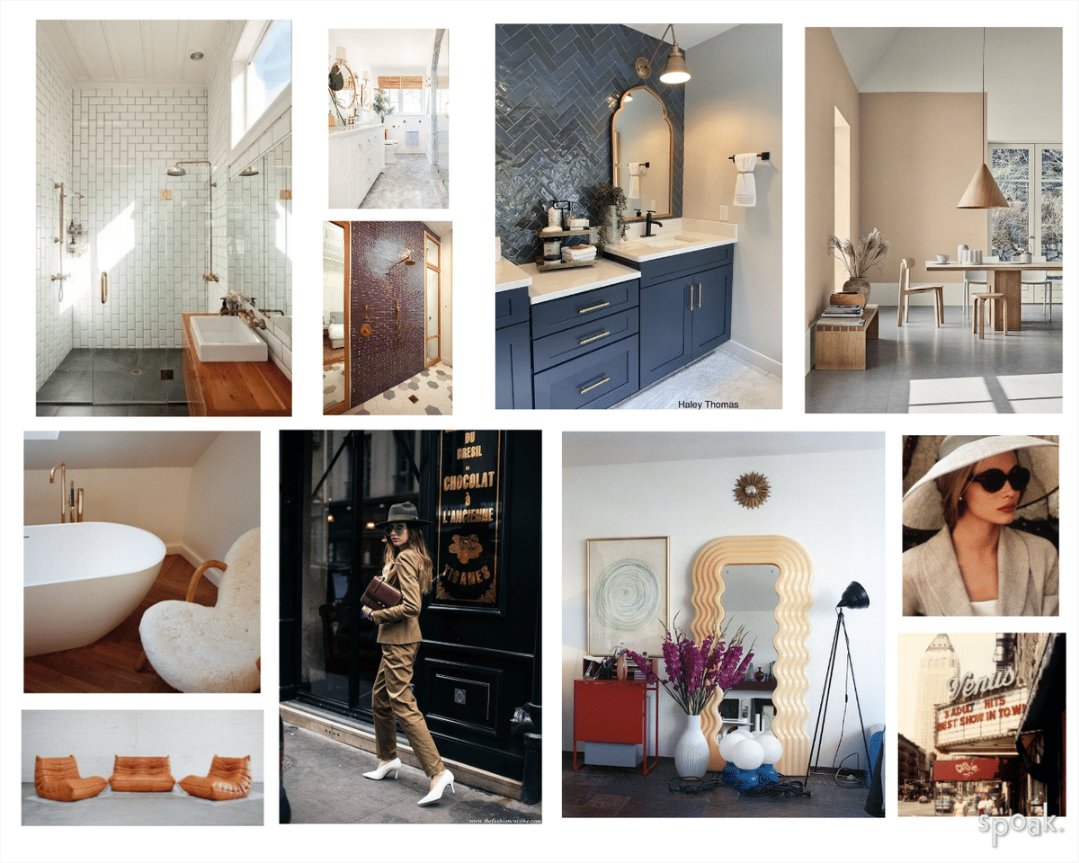 Bathroom Mood Board designed by Jennie Diamond